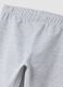 Grey slim-fit organic cotton blend leggings for baby girl_2