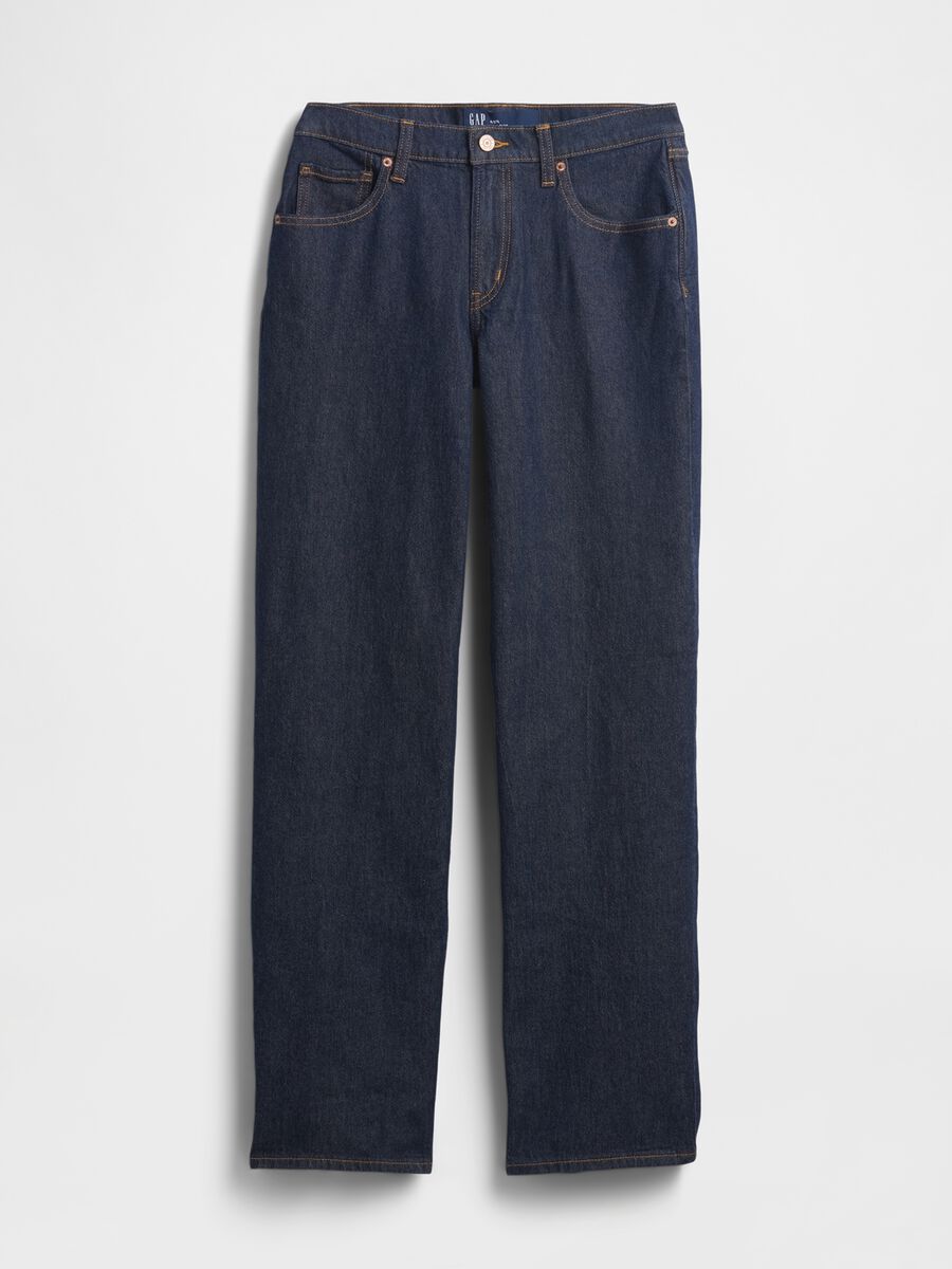 Jeans denim in cotone elasticizzato cinque tasche_6