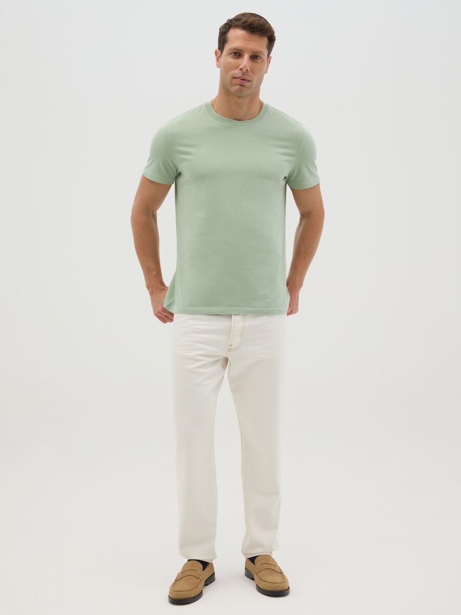 Men’s green regular fit T-shirt  in 100% cotton_1