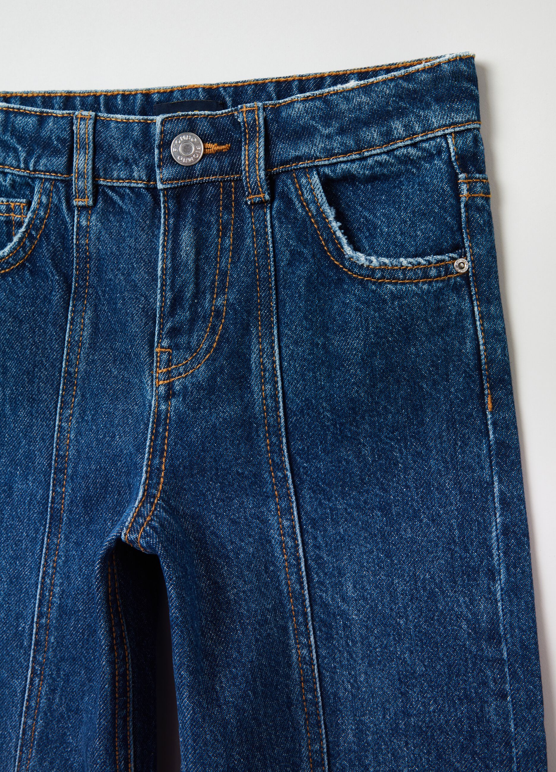 Jeans wide leg in cotone 