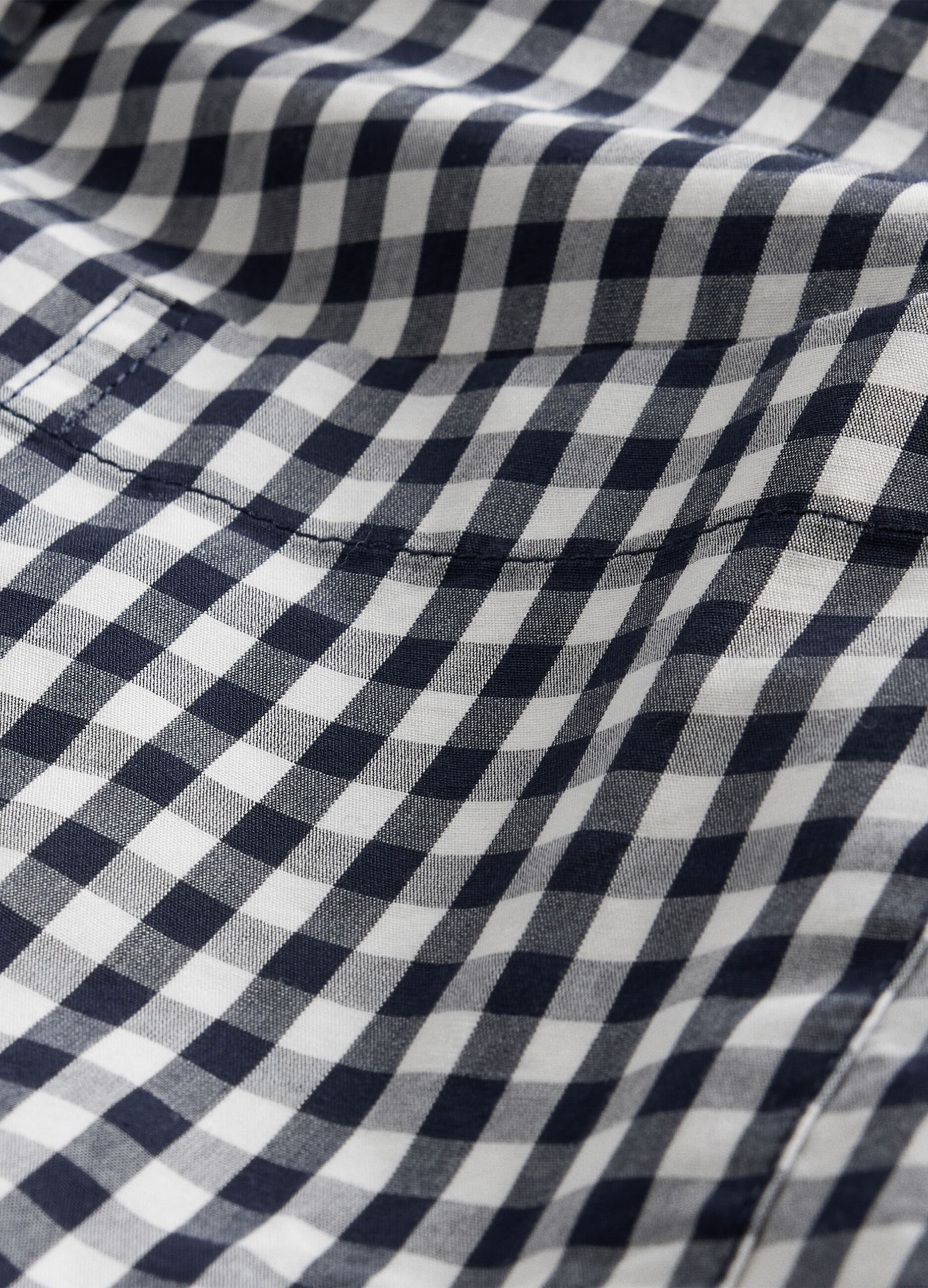 Navy Blue Check Shirt