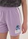Girls&rsquo; purple sporty shorts with side stripes_2