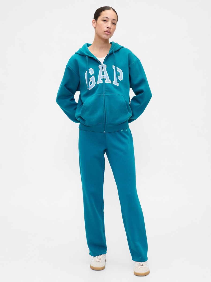 Blue Hoodie with Full Zip_1