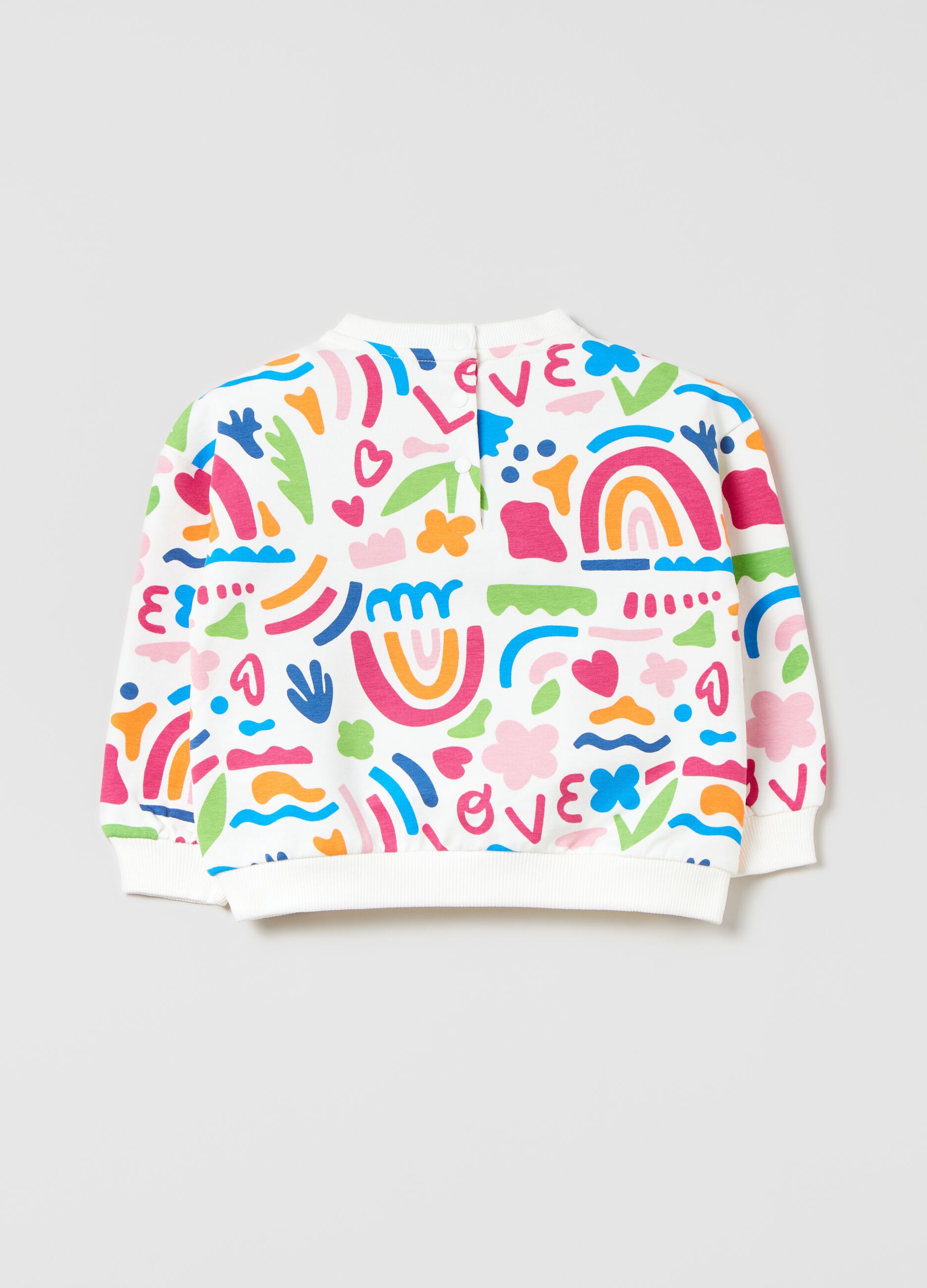 Felpa in French Terry con stampa 