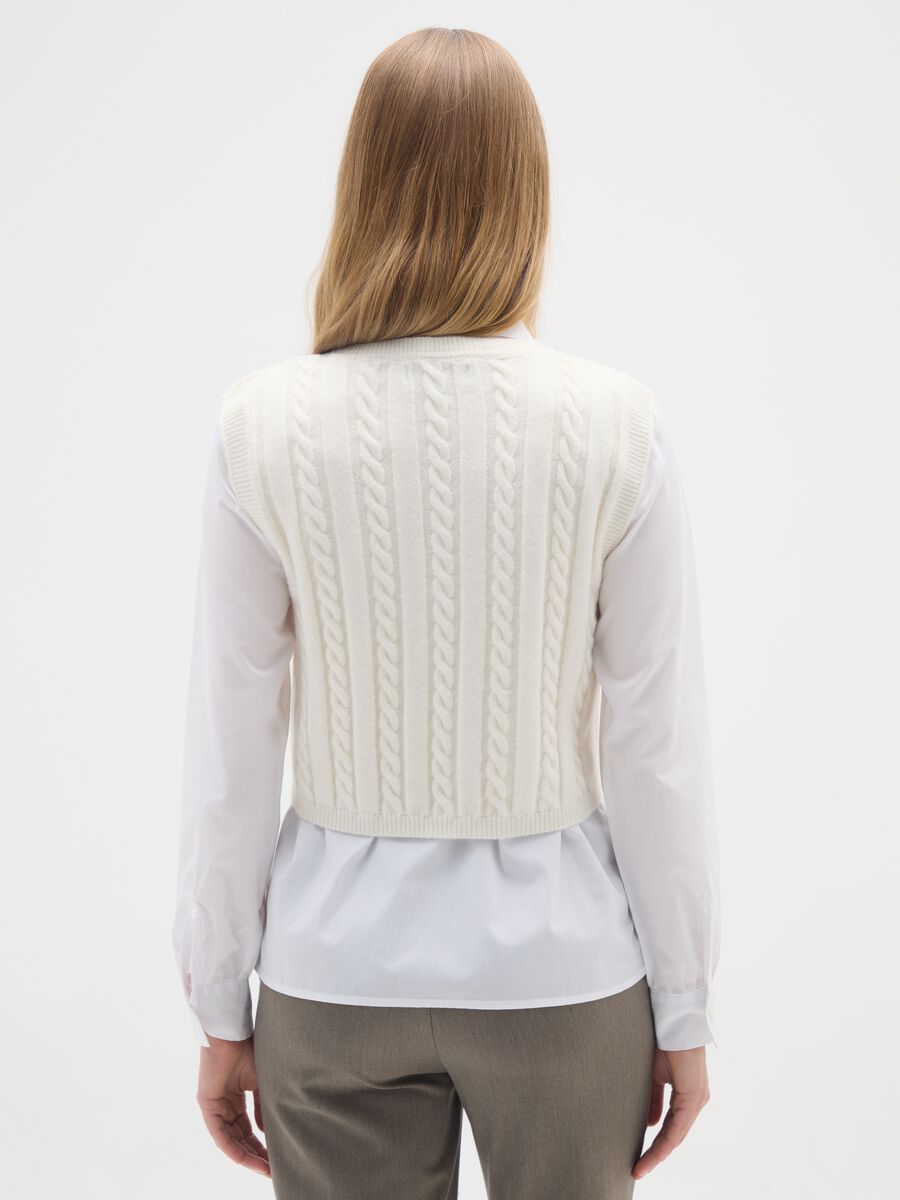 White Knitted Waistcoat_2