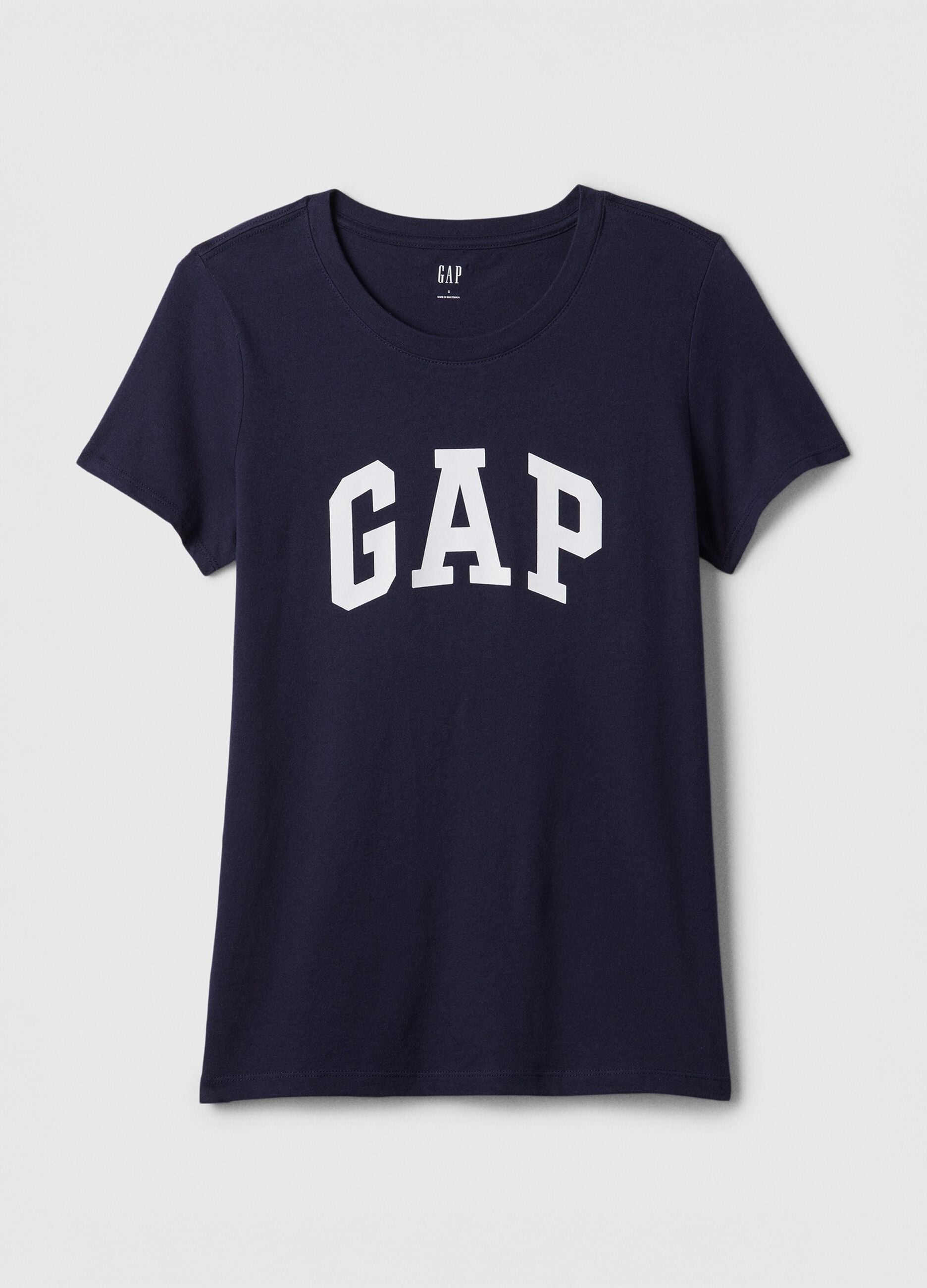 T-shirt blu in puro cotone con logo GAP