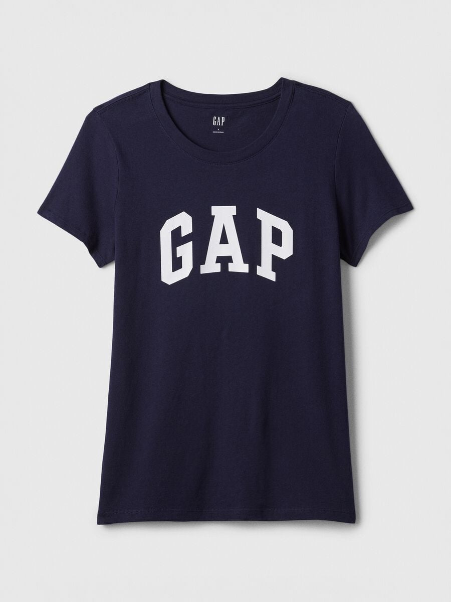 T-shirt blu in puro cotone con logo GAP_2