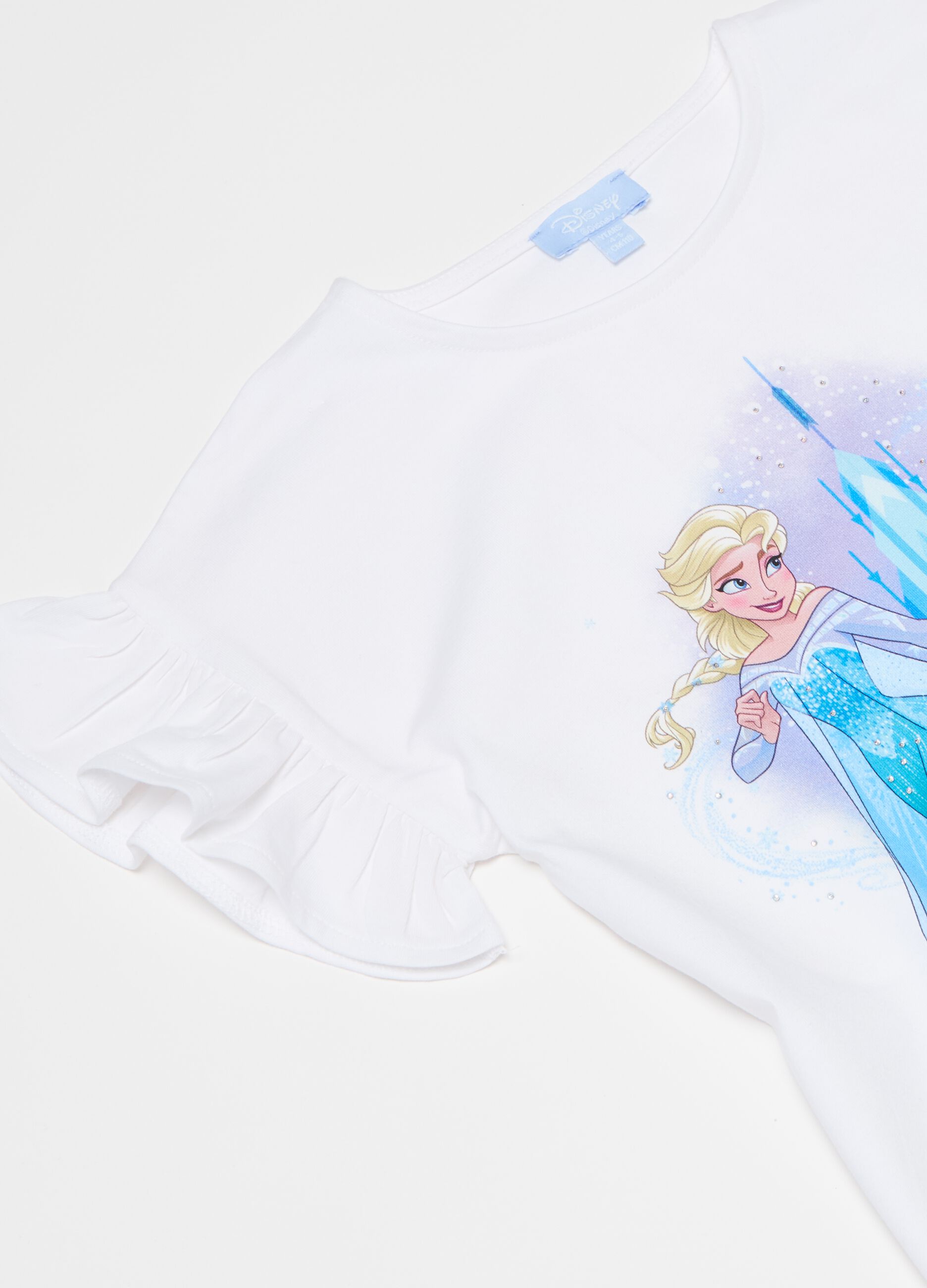 T-shirt with Elsa print and diamantés