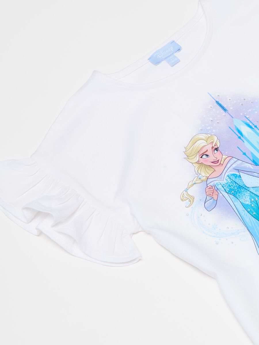 T-shirt with Elsa print and diamantés_2