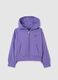 Girls' Regular Fit Purple Cotton Hoodie_3