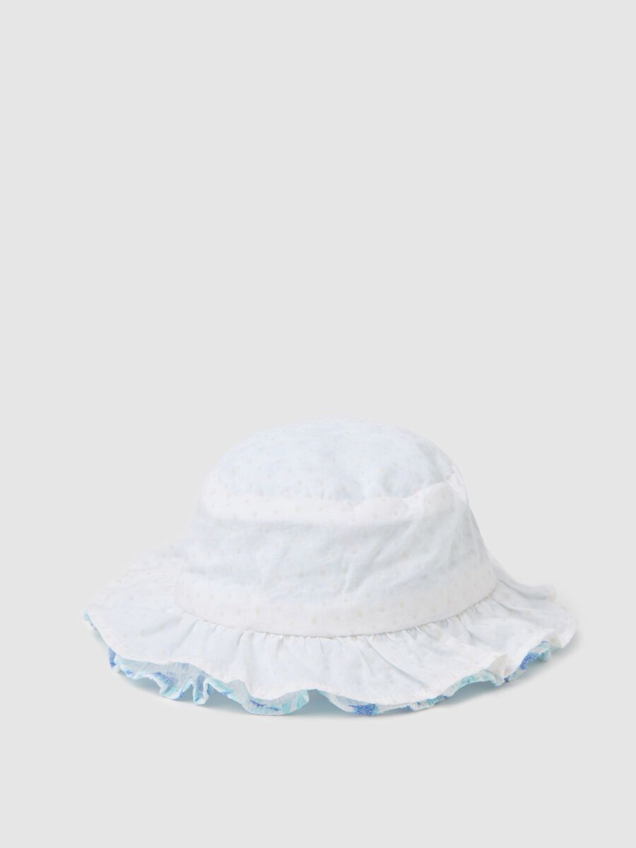 Reversible cloche hat in stretch cotton_1