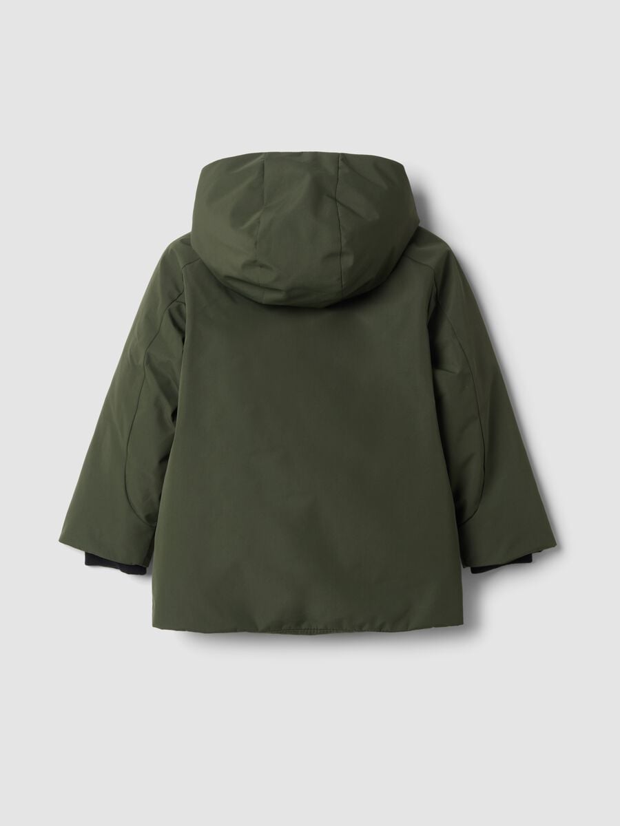 Green hooded zip-up jacket_1
