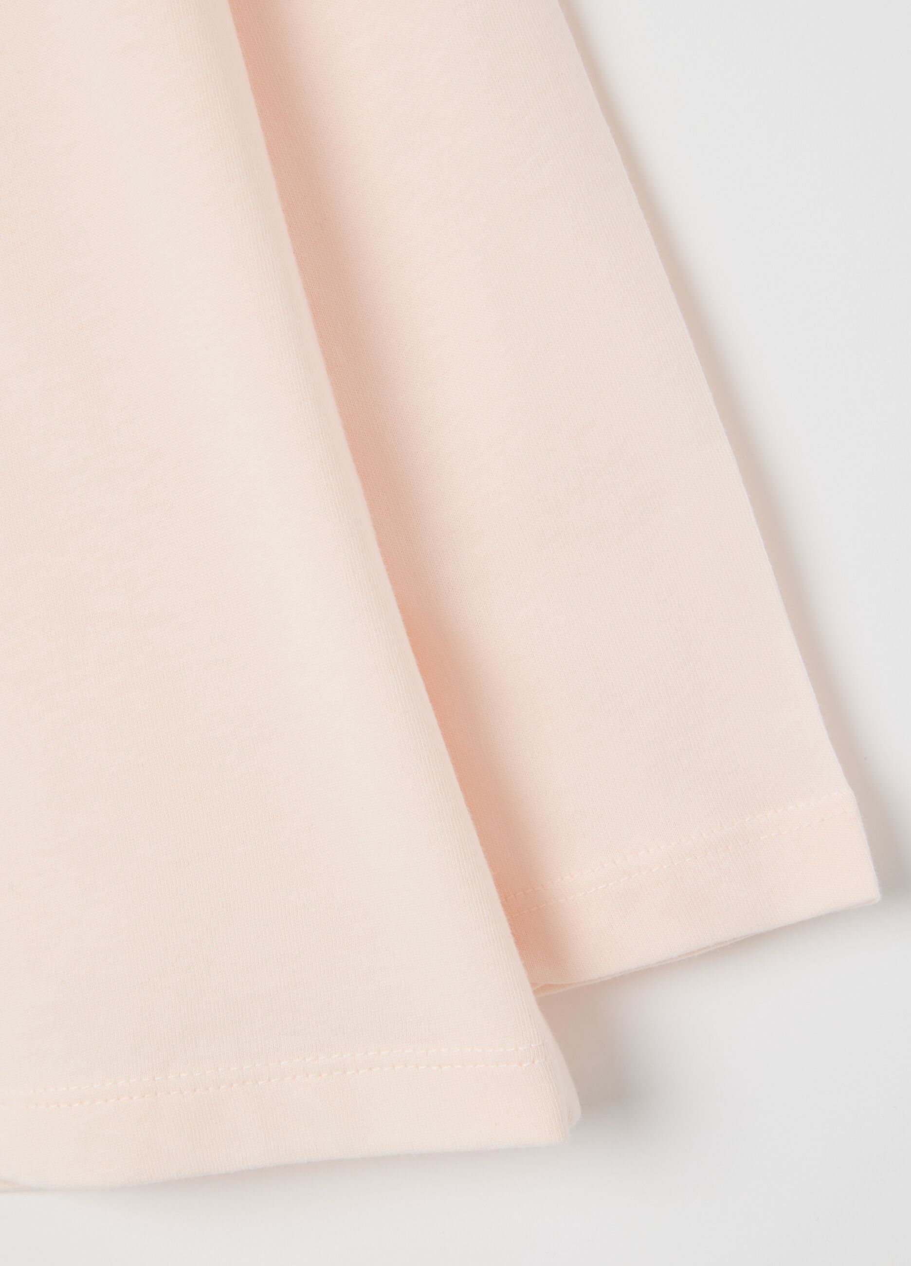 Girls' pink pure cotton regular fit sweater