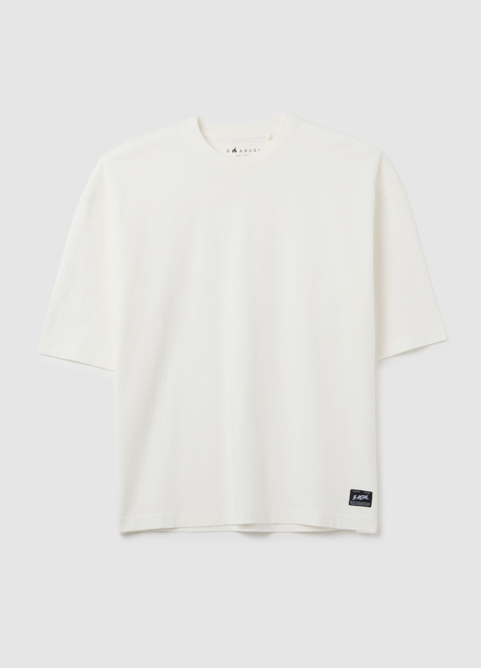 White boxy fit pure cotton T-shirt