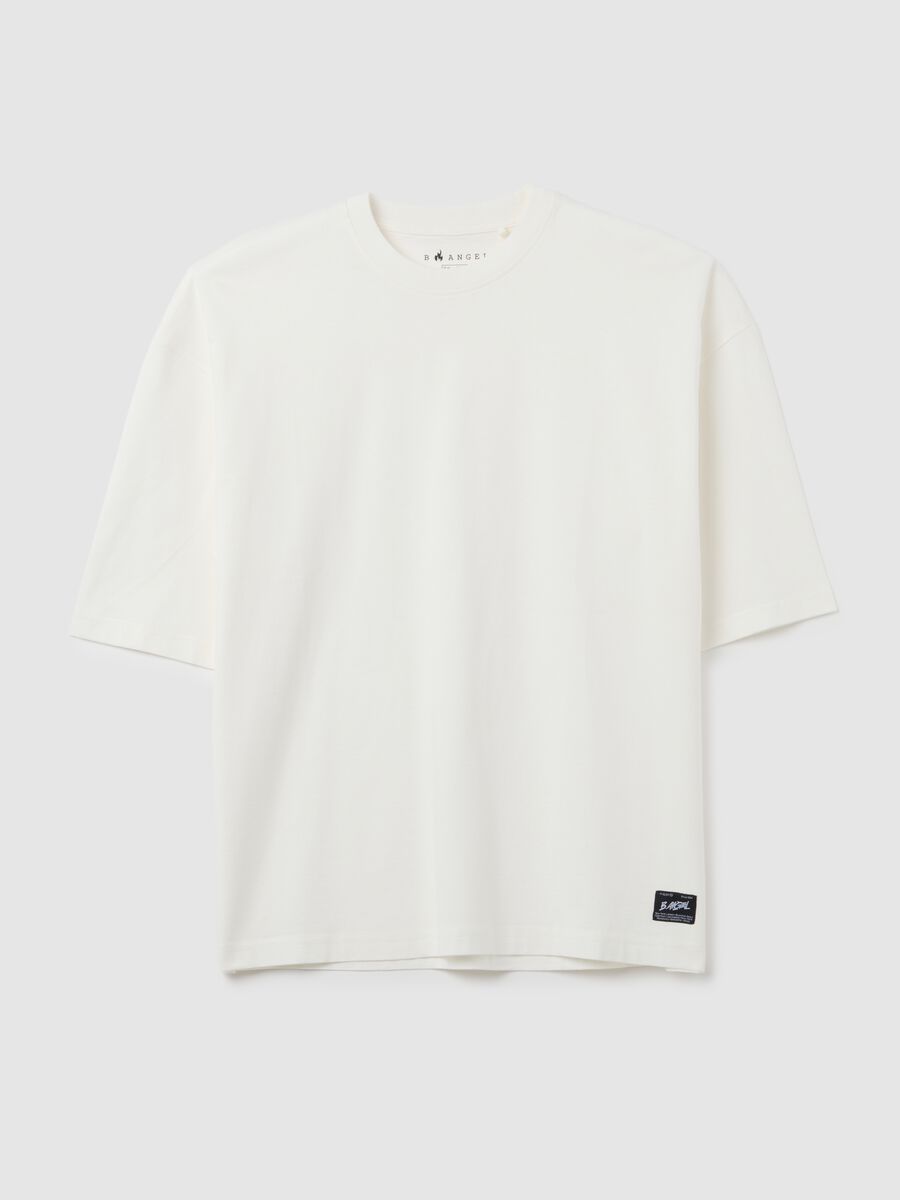 T-shirt in puro cotone bianca boxy fit_0