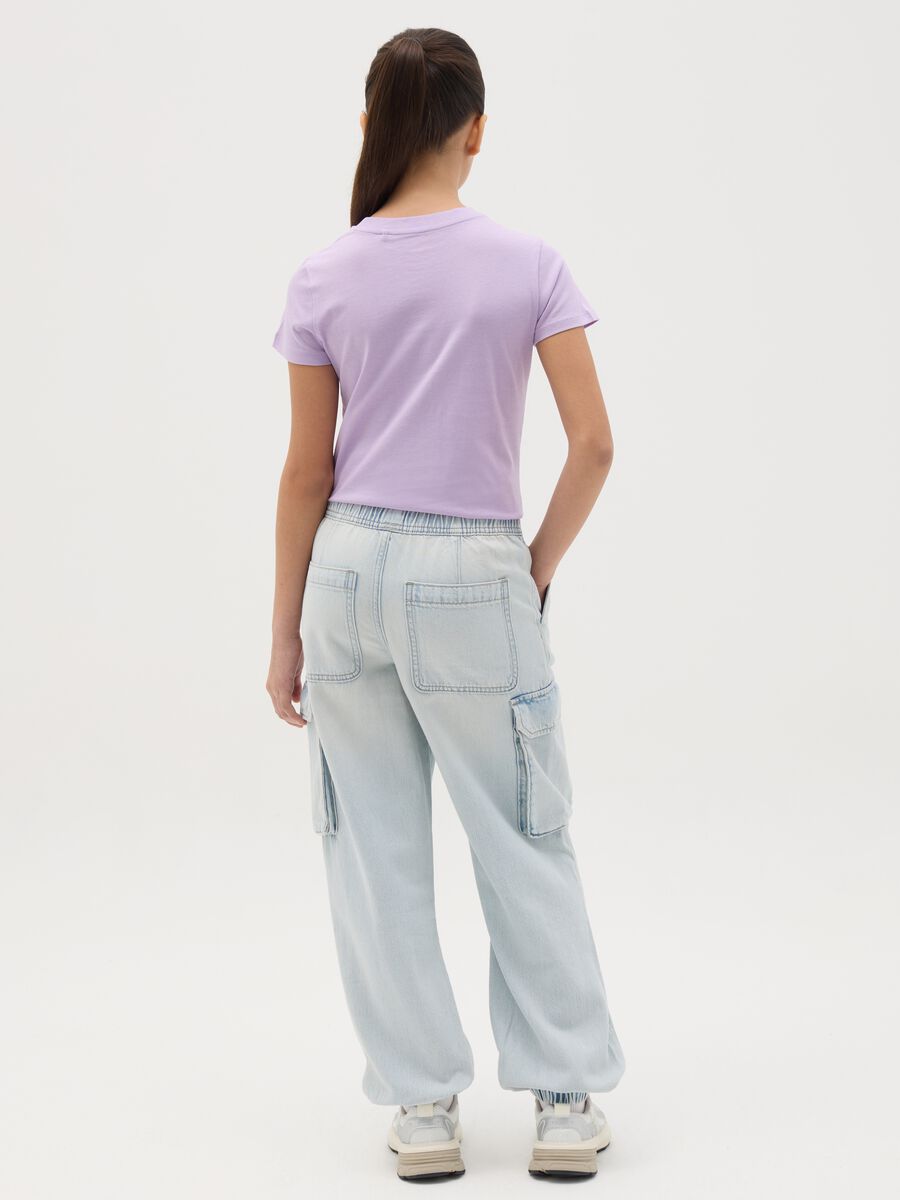 Parachute joggers in denim_3