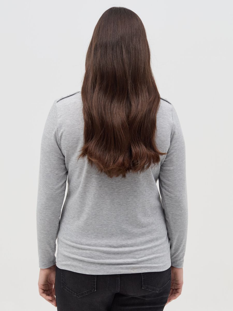 Curvy ribbed T-shirt in lurex_3
