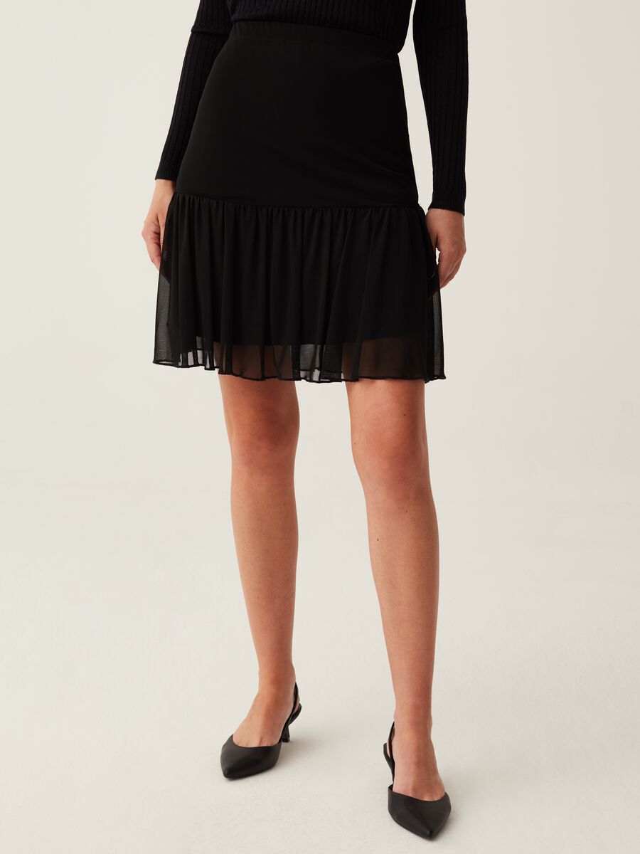 Gonna corta premaman in tulle_3