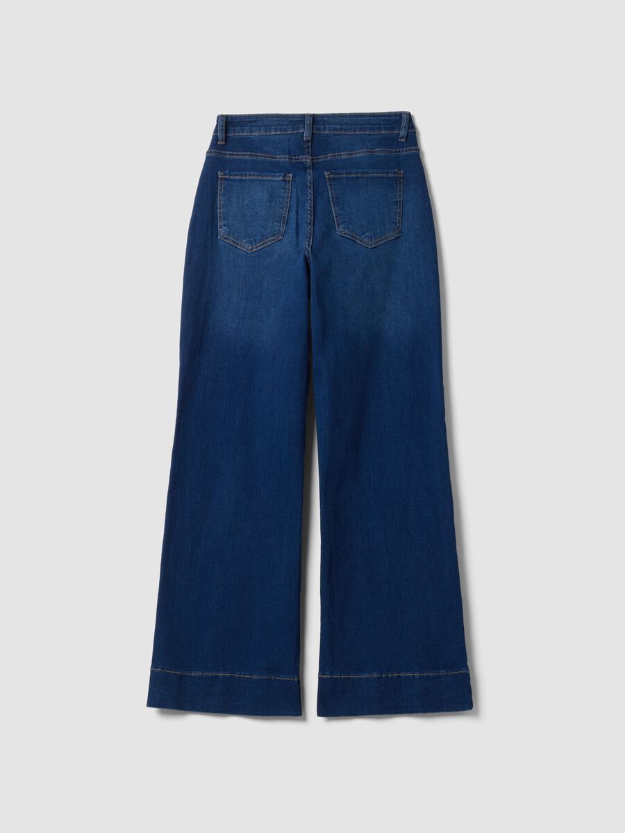 Regular-fit stretch cotton denim trousers_2