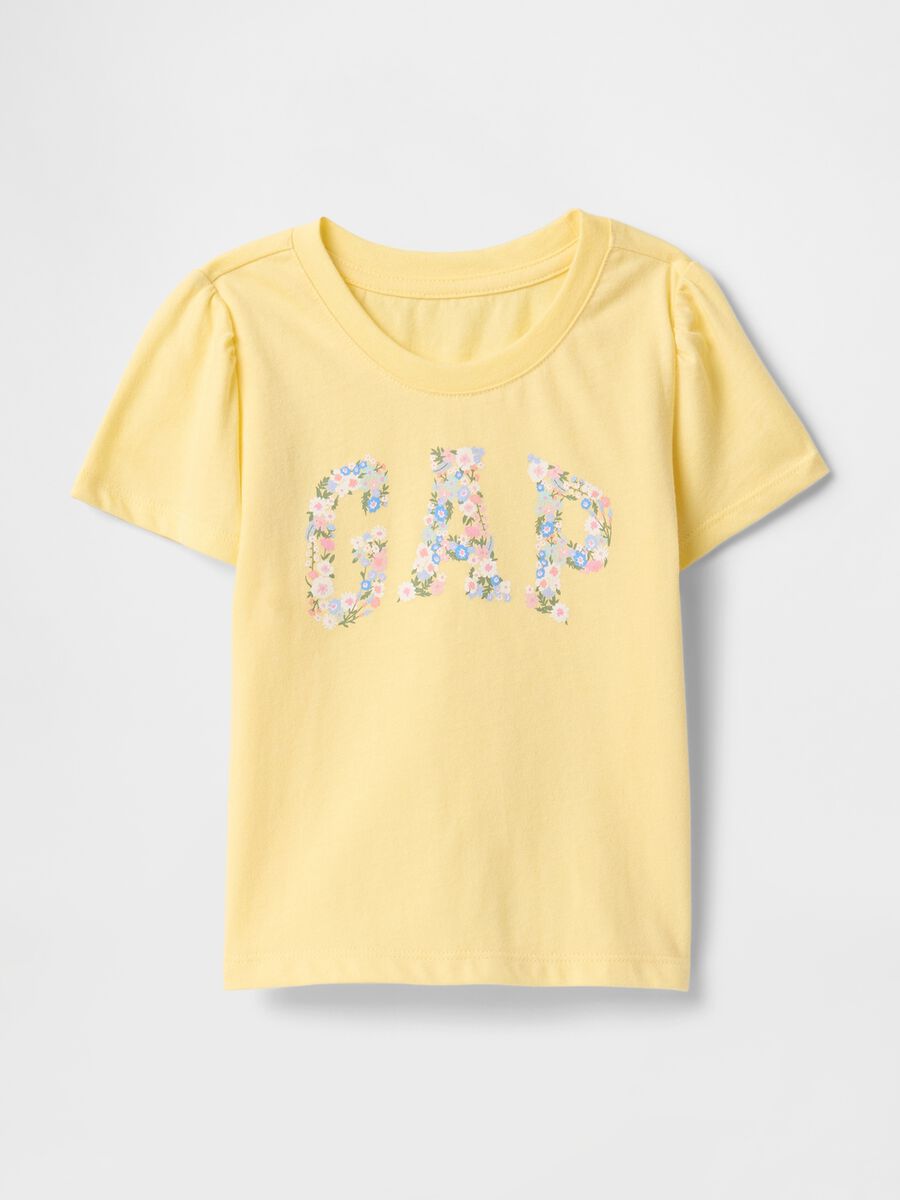 Yellow Cotton Short Sleeve T-shirt GAP Kids_0