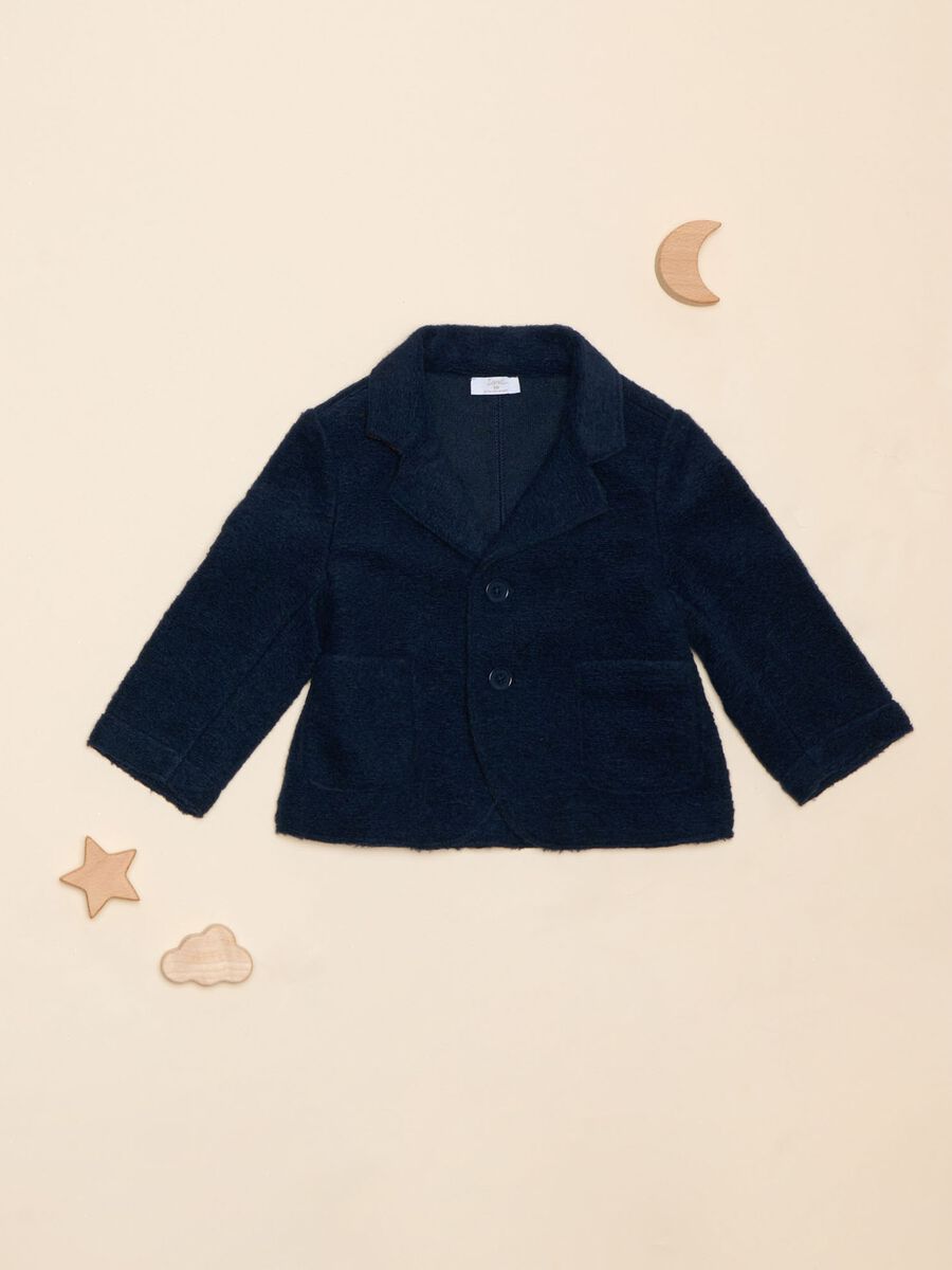 Blazer with lapel collar_0