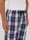 Men&rsquo;s blue organic cotton checked pyjama trousers_3