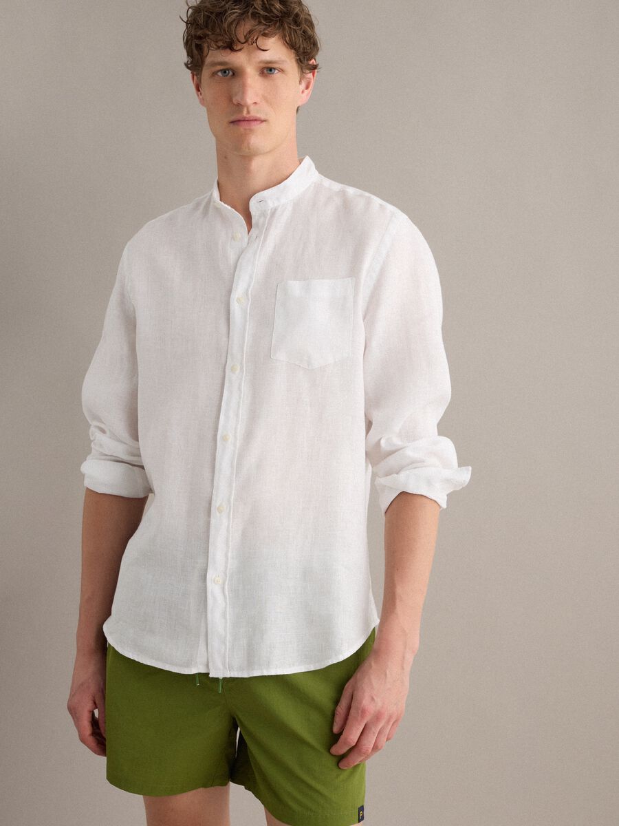 Boxer da mare verdi con vita elasticizzata e coulisse_0