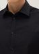 Black cotton-blend shirt regular fit easy iron_1