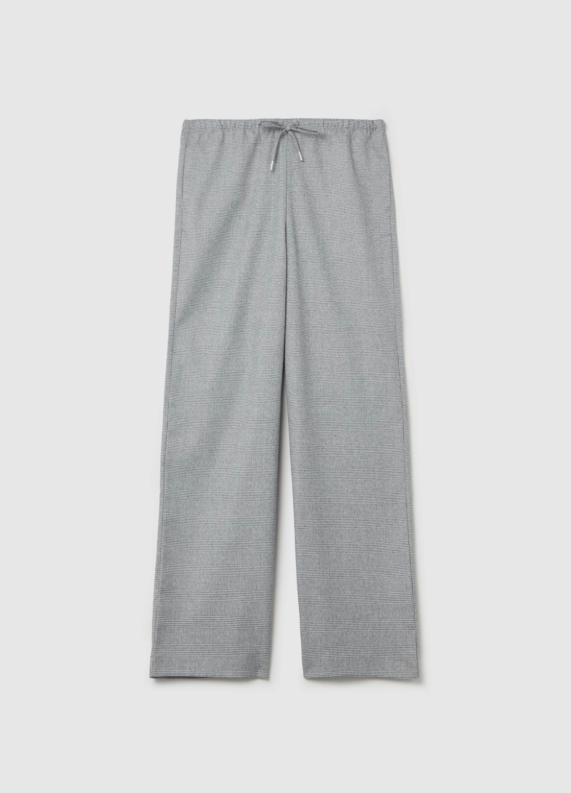 Pantaloni jogger fantasia principe di Galles 
