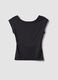 Black stretch fabric top_0