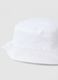 White cotton bucket hat for girls with floral embroidery_2