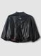 Black padded zip-up jacket for girls_1