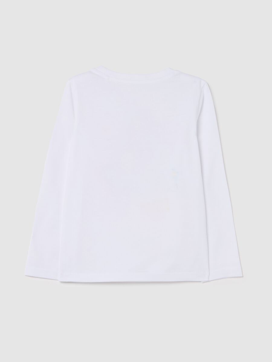 Cotton T-shirt with print and long sleeves_1