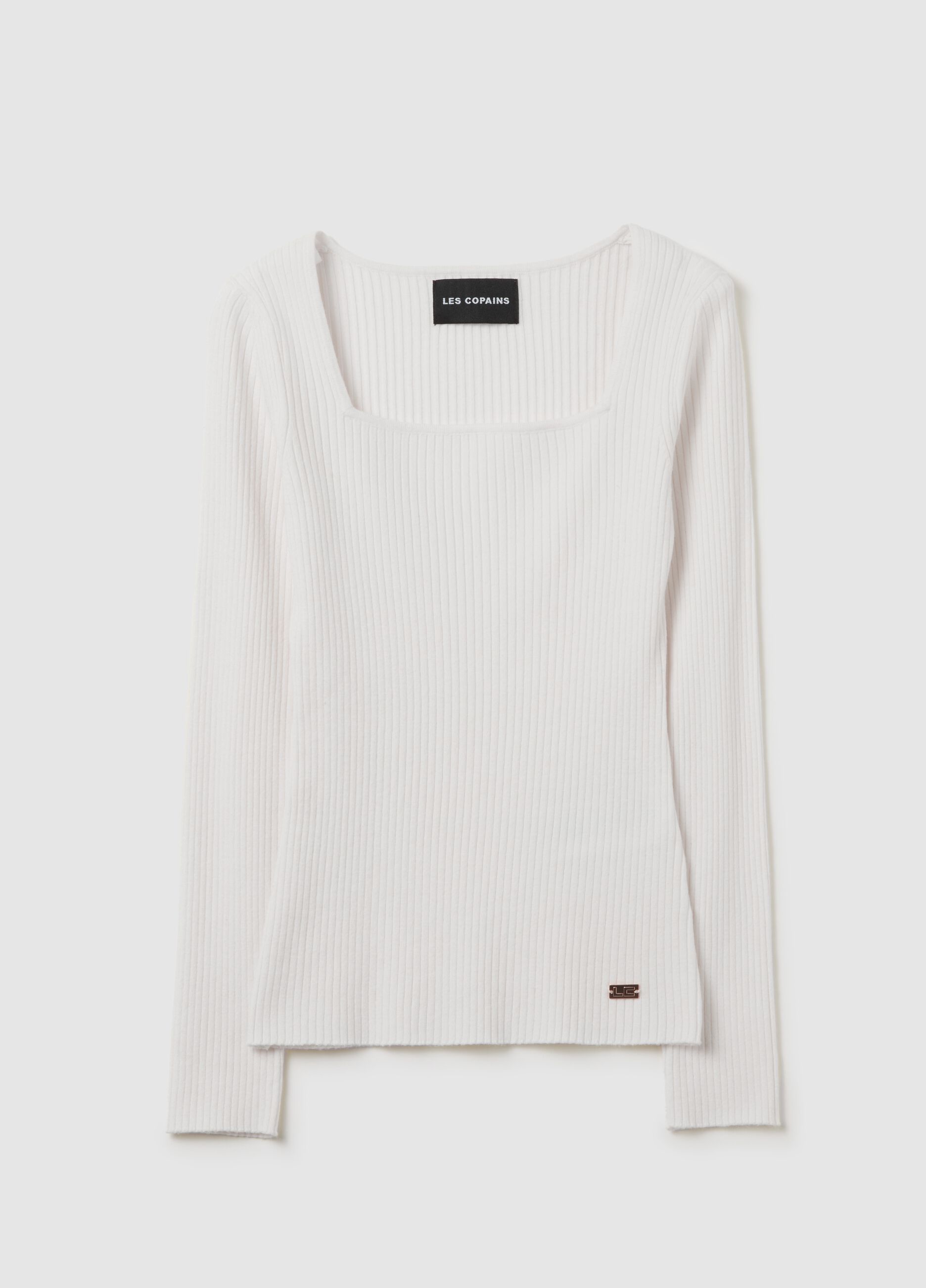 White Fitted Sweater