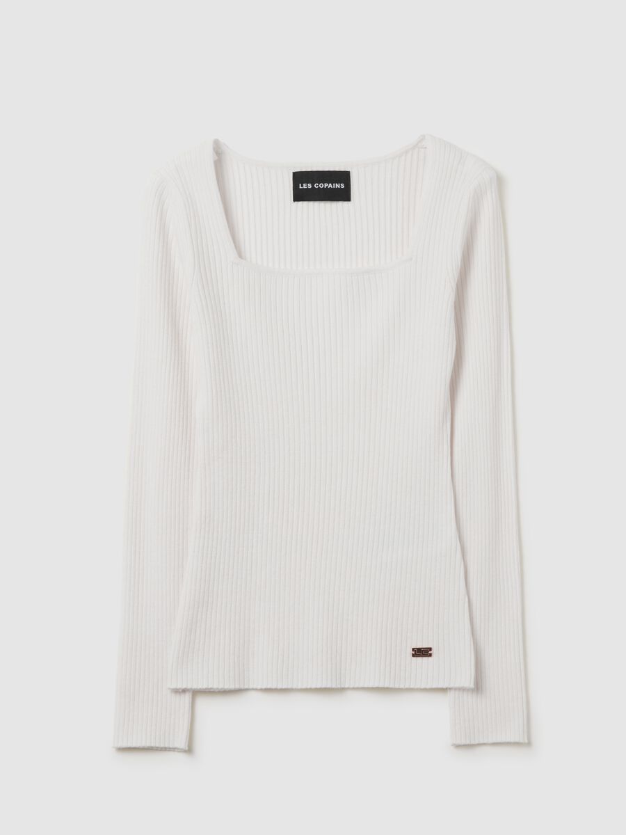 White Fitted Sweater_4