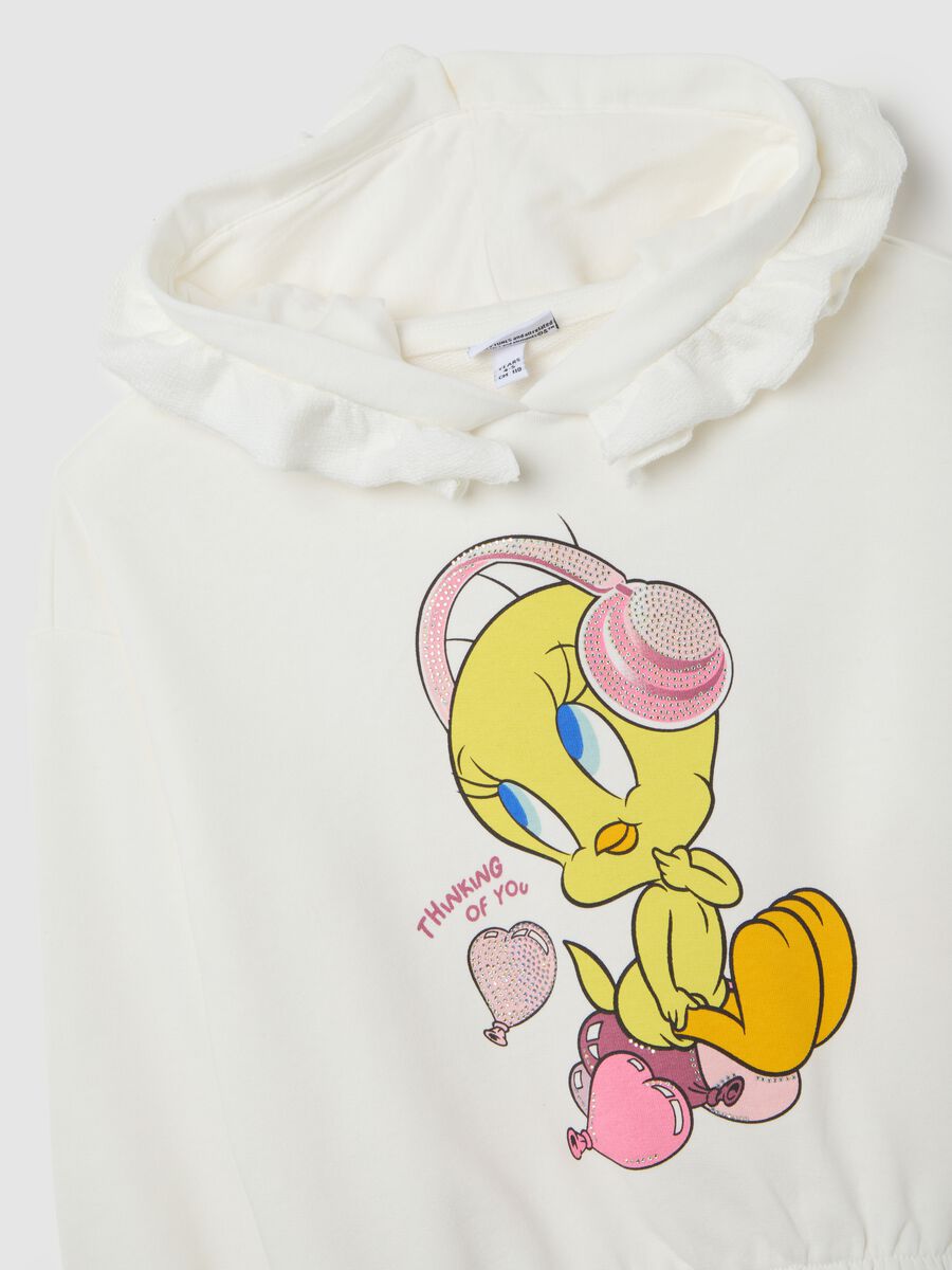 Girls' multicolour sweatshirt and trousers set in cotton blend regular fit_2