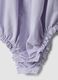 Purple pure cotton romper with ruffle sleeves for baby girl_2