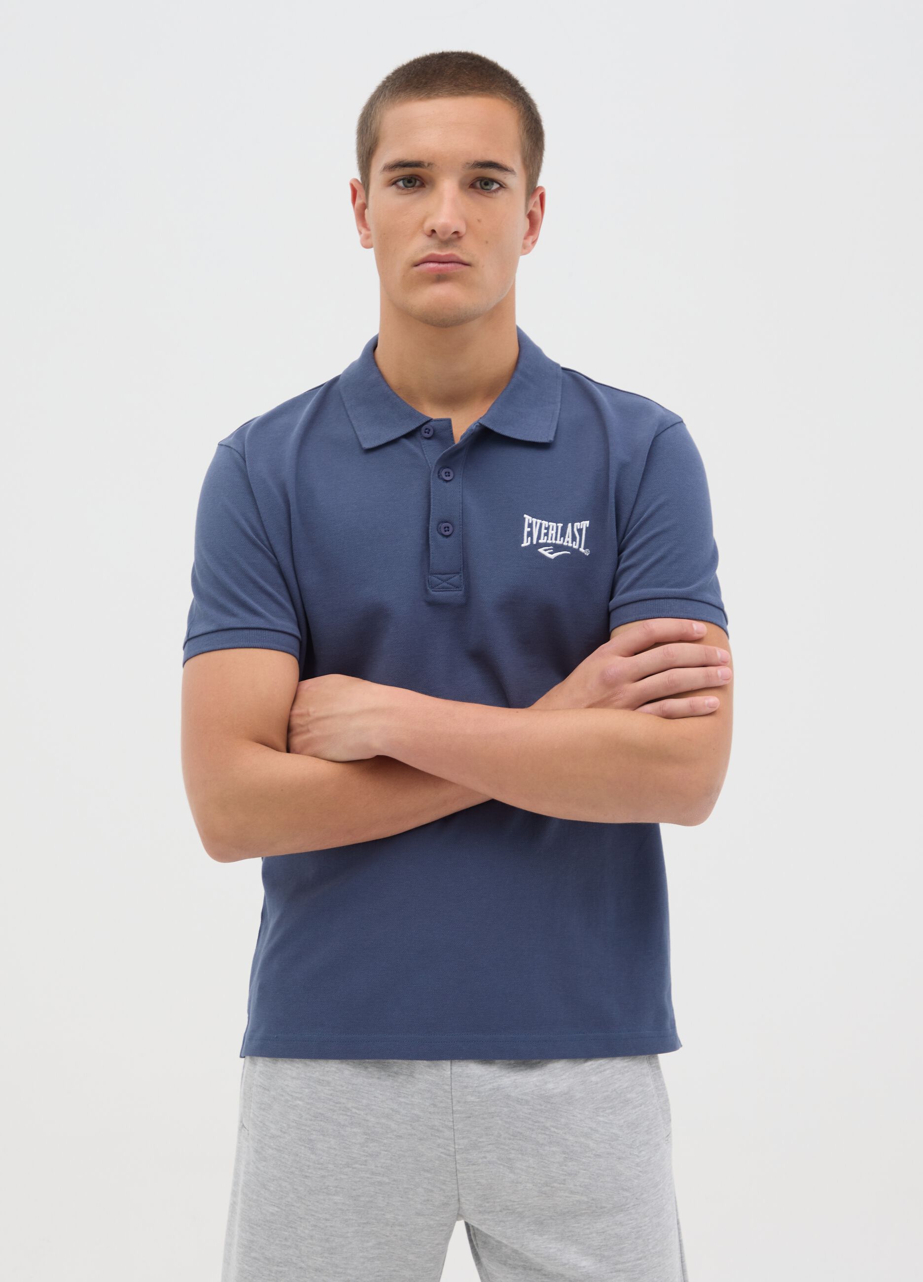 Everlast Blue Cotton Polo Shirt