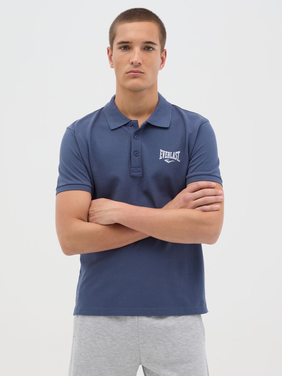 Everlast Blue Cotton Polo Shirt_0