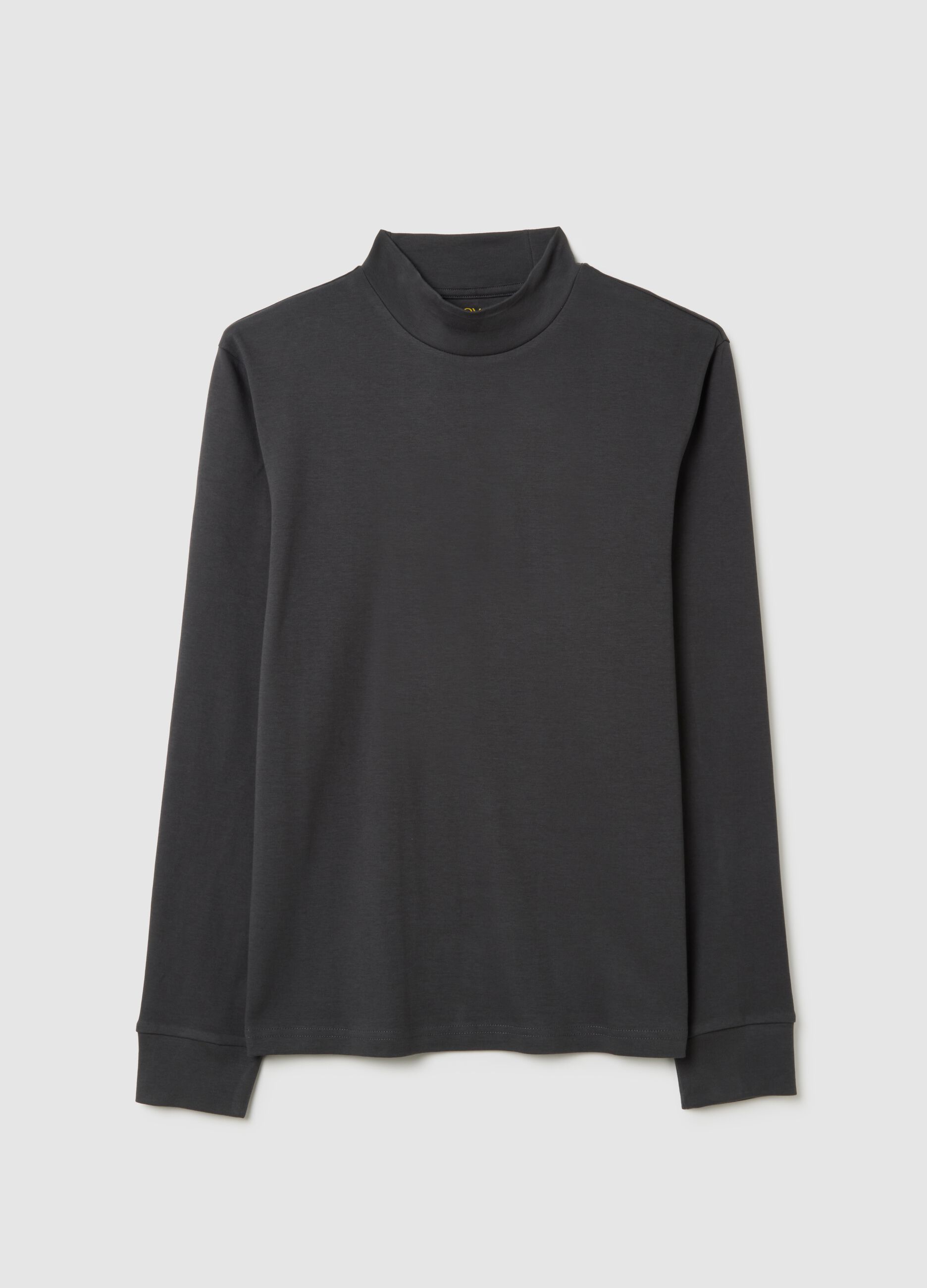 Black Pure Cotton Regular Fit Sweater
