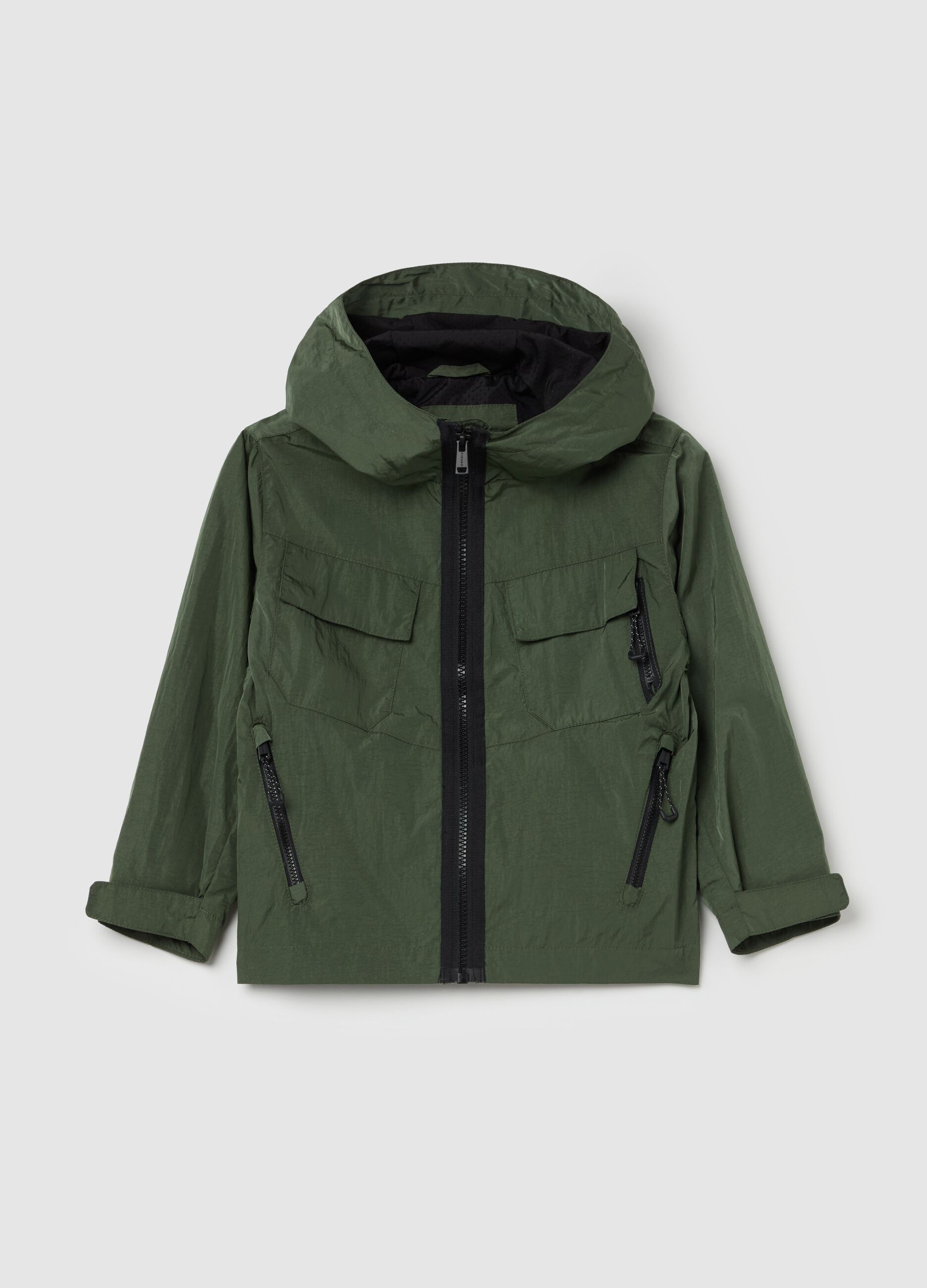 Waterproof jacket with hood