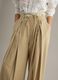Beige viscose blend flare trousers_4