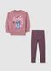 Girls' pink cotton blend oversized set_0