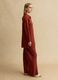 Long oversized pure red linen shirt_2