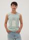 Green pure cotton vest_0