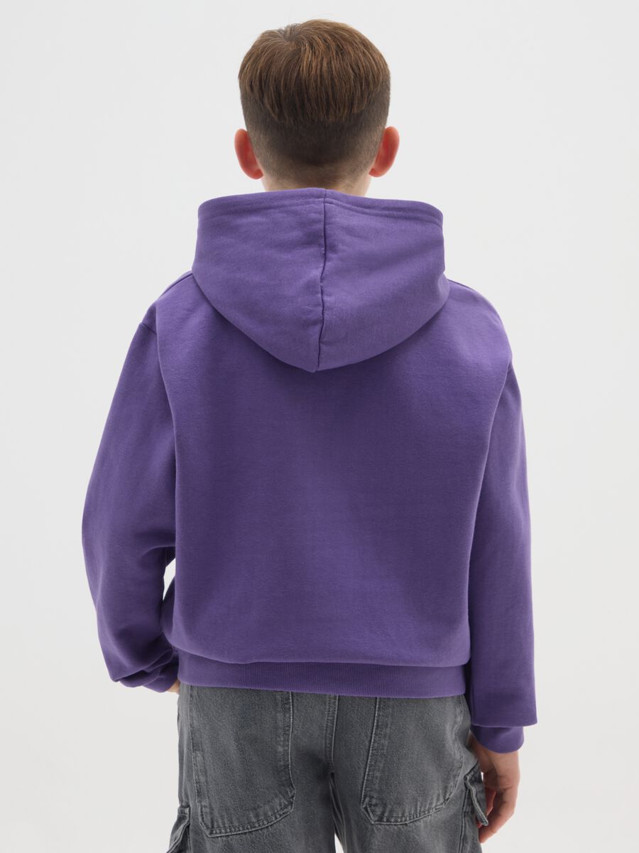 Felpa viola Lakers da ragazzo in misto cotone vestibilità oversize_1