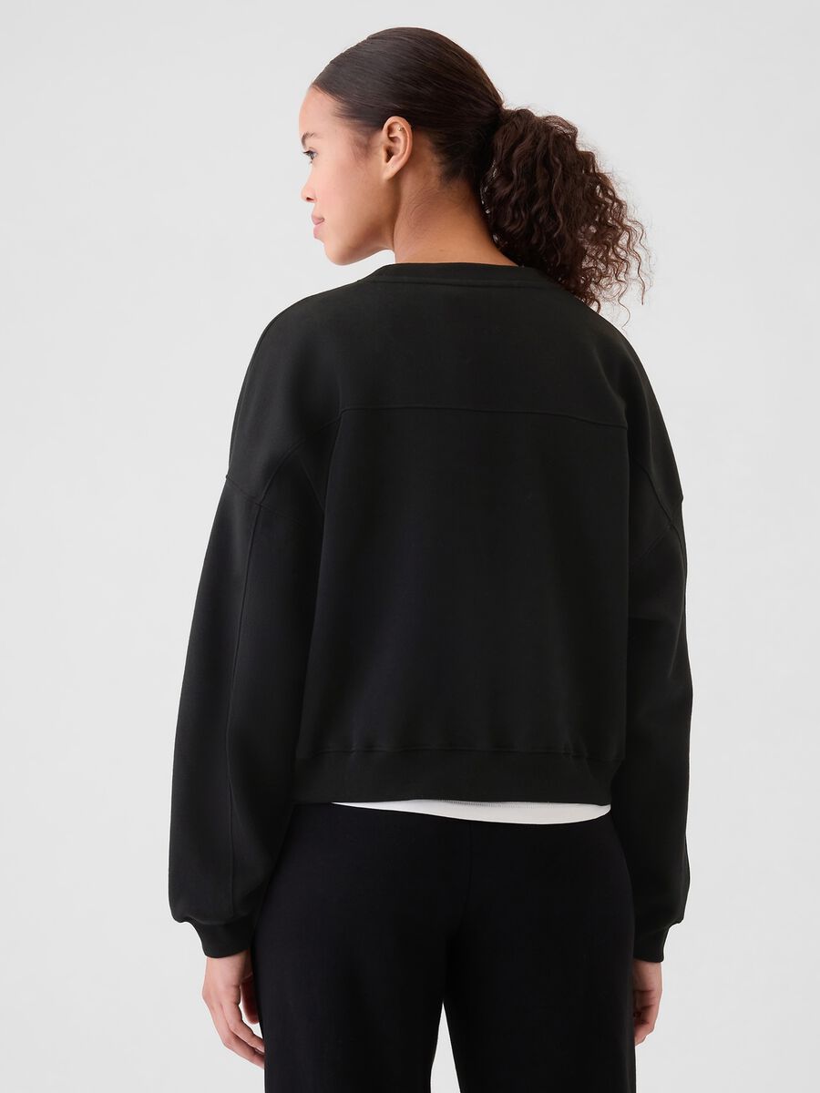 Black Crew Neck Sweatshirt_1