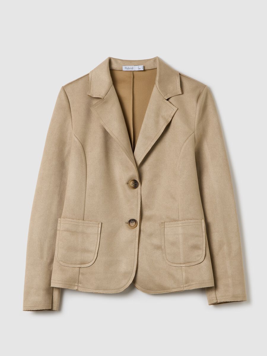Short beige suede jacket_4