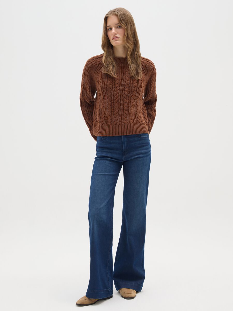 Brown regular fit sweater_1