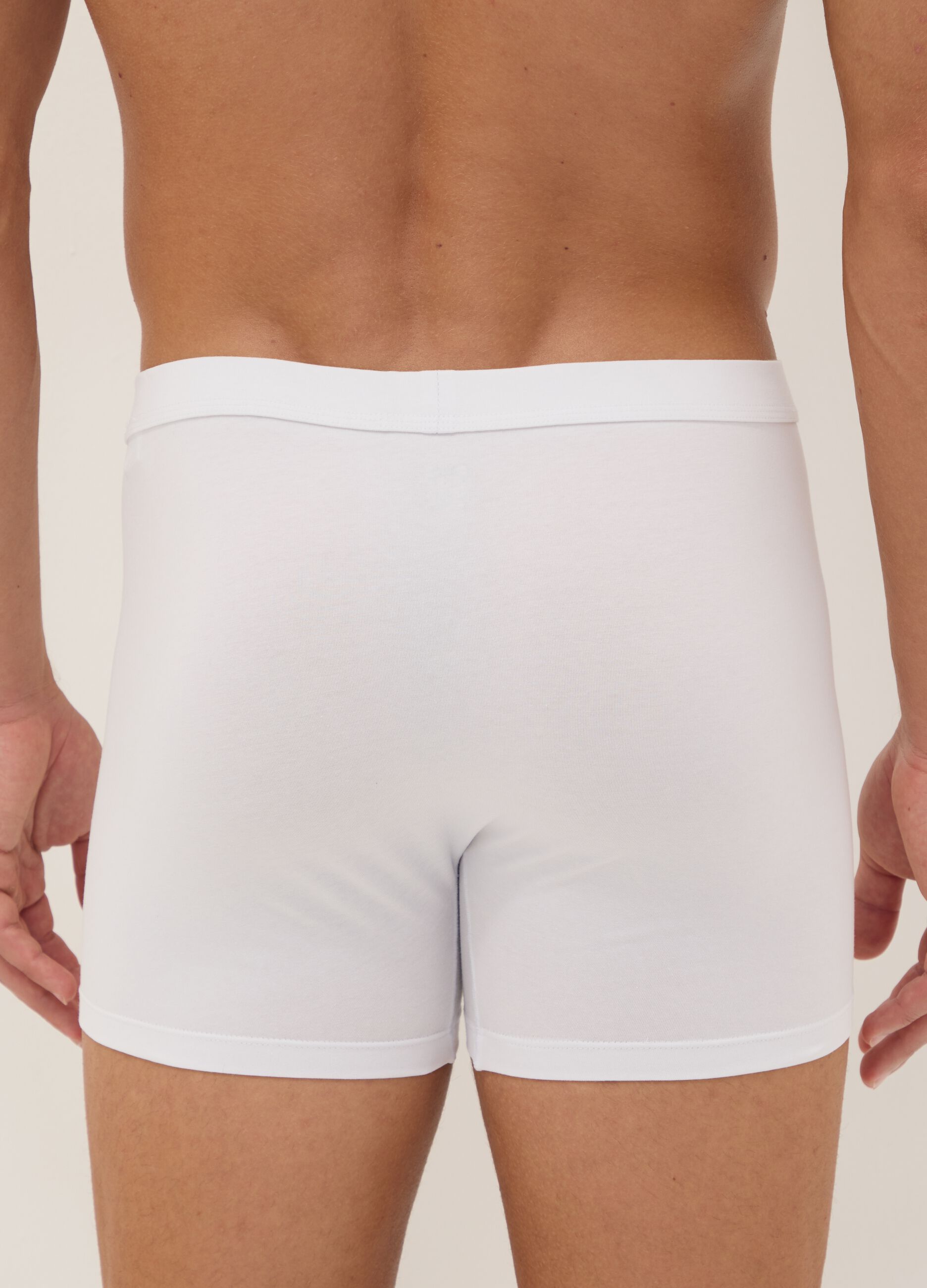2-pack of white Supima stretch cotton boxers